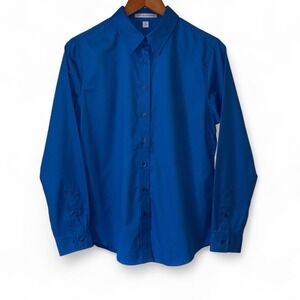 Port Authority Womens Long Sleeve Button Down Easy Care Dress Shirt L608 Blue M